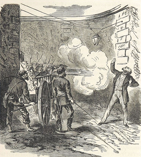 Exécution d'Ange Gustave Chaudey à Sainte-Pélagie - par Jules Rouquette